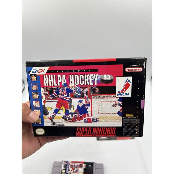 NHLPA Hockey 93 NHL SNES Super Nintendo Complete CIB Original Authentic - Picture 15 of 15